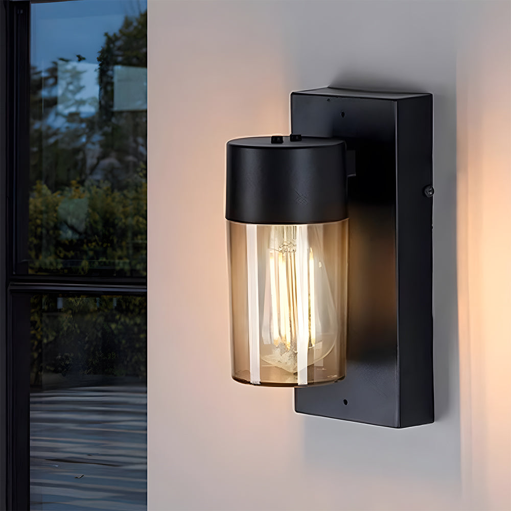 IP65 Outdoor Wall Light - E27, Waterproof, Black, Lantern, Modern