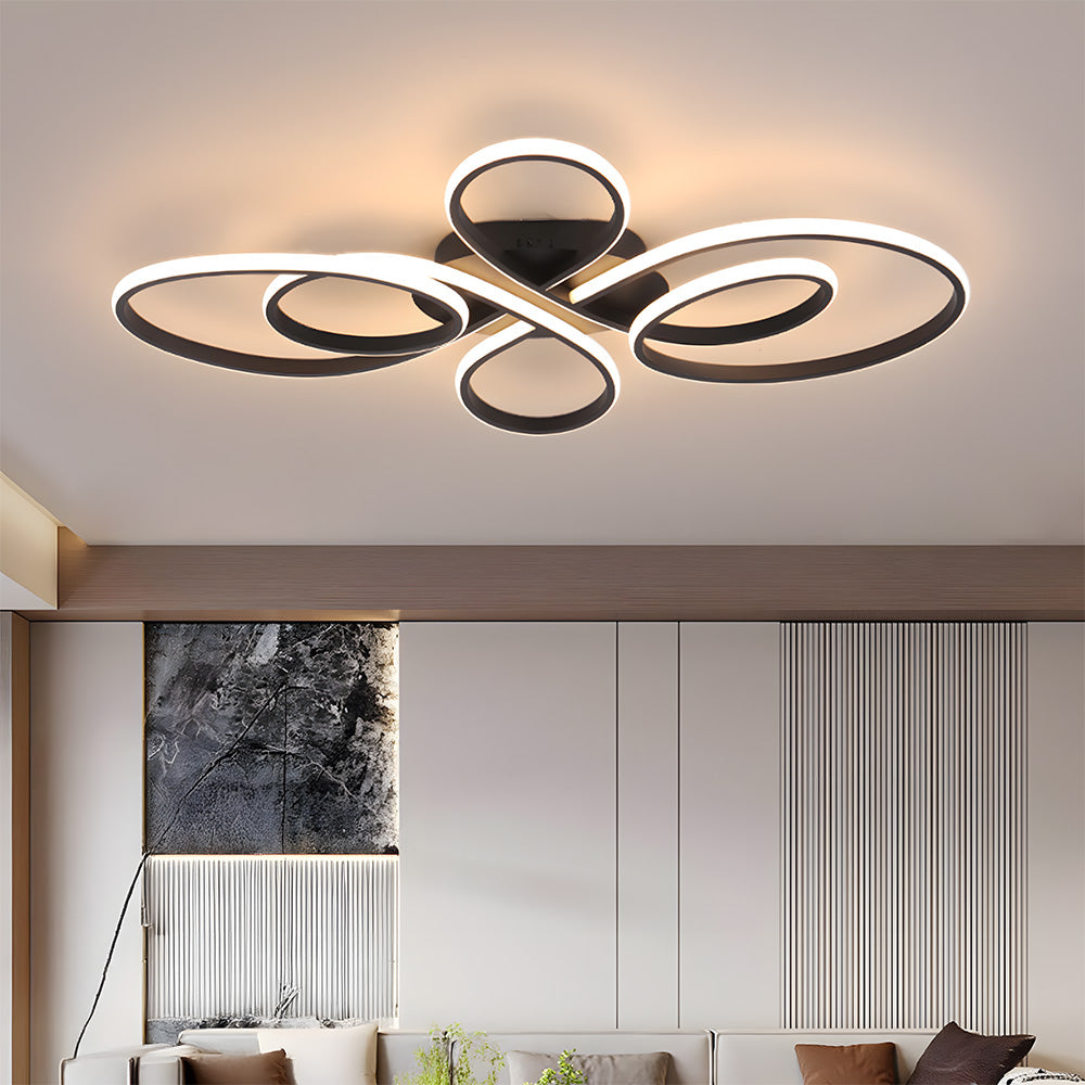Modern Semi Flush Mount LED Ceiling Lights for Bedroom