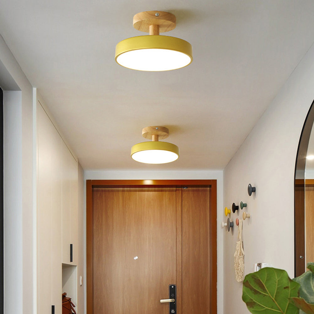 Set of 2 Nordic Semi Flush Ceiling Lights Hallway LED Ceiling Lamp