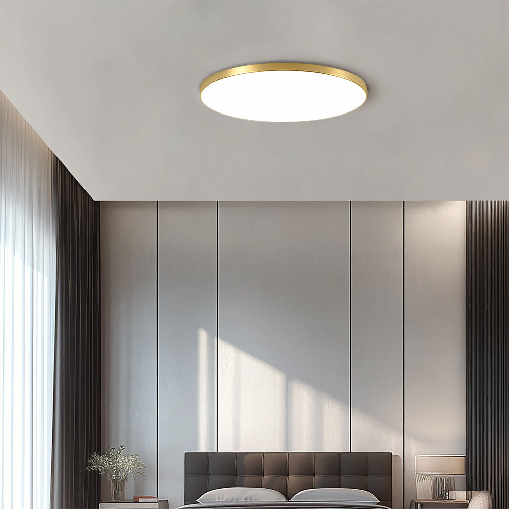 Led Flush Ceiling Light, 3 Light Colors Changeable, Gold, 27cm, Round