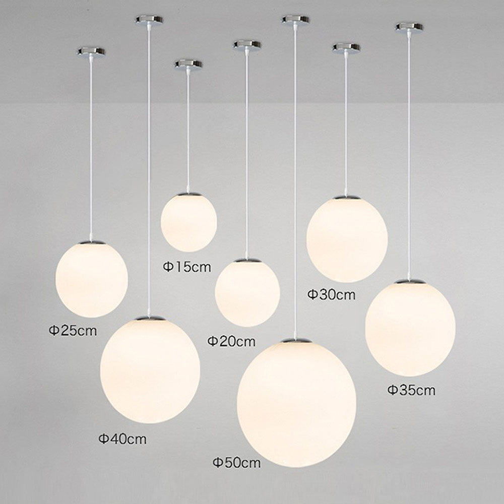 Restaurant Simple Glass 1 Head Pendant Light