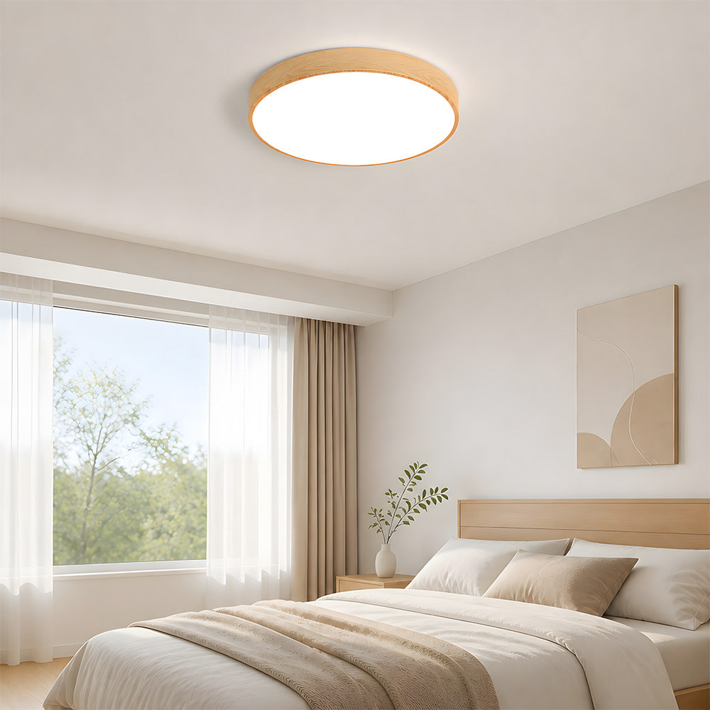 Modern Contemporary LED Lumianaire Wood Ceiling Light for Hallway Living Room