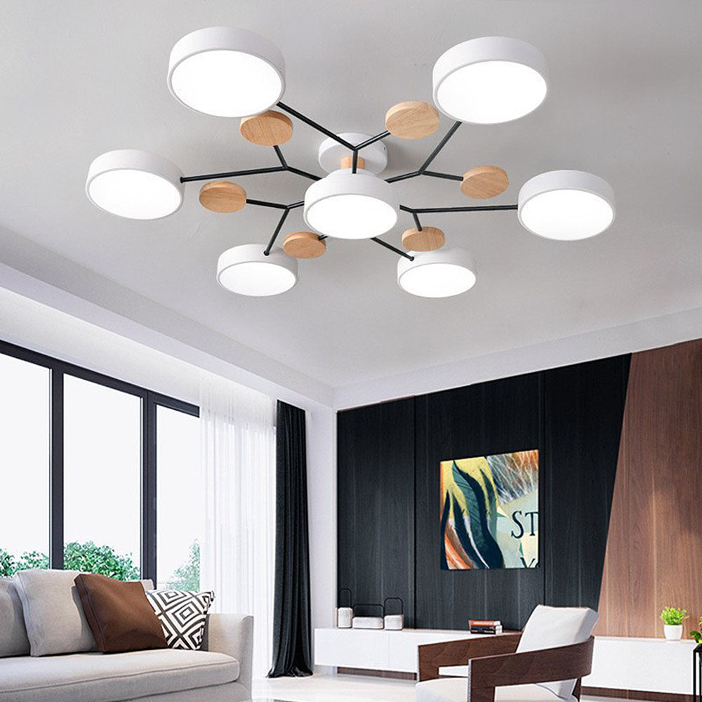 Modern Round Low Ceiling Light For Living Room