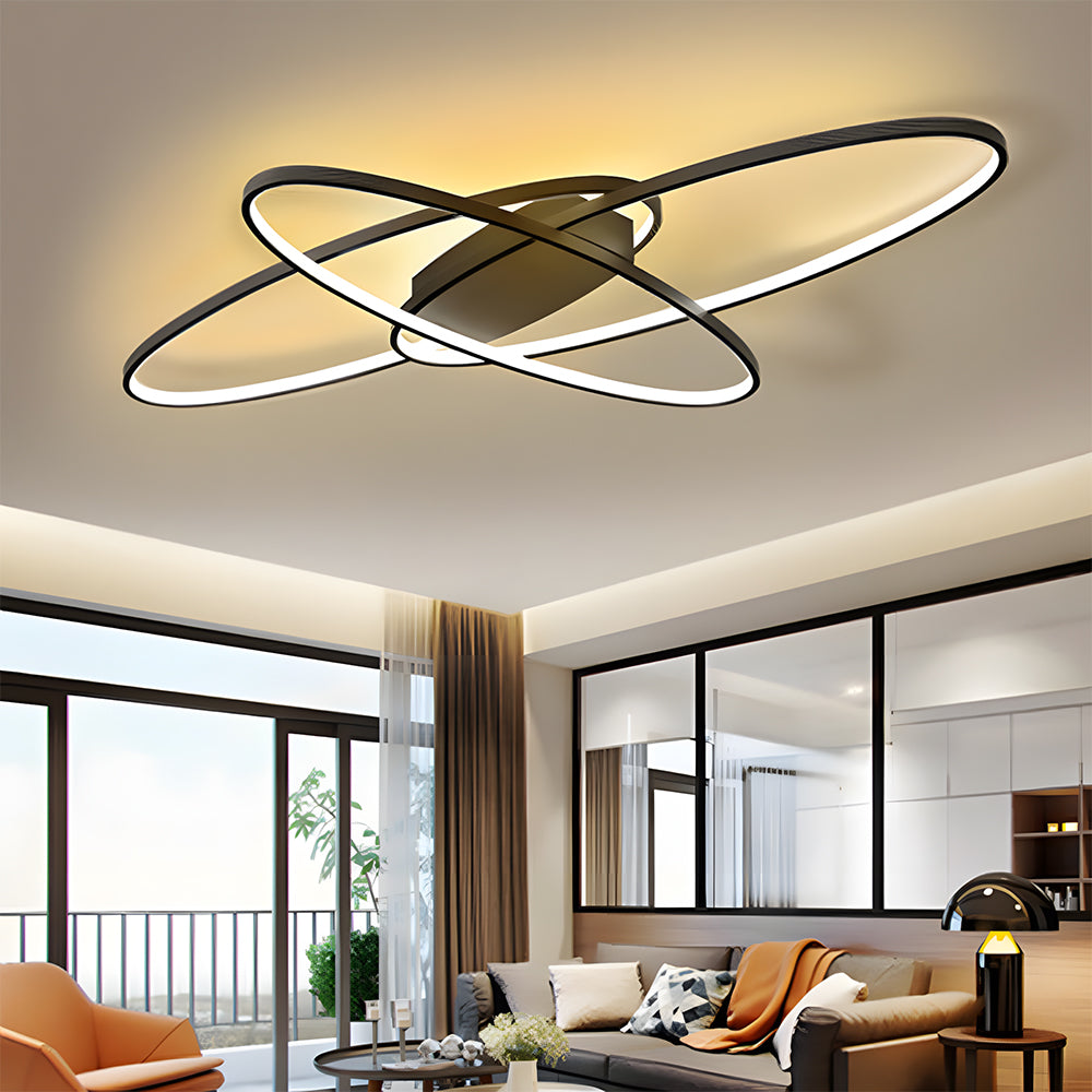 Modern Minimalist Black LED Ceiling Light