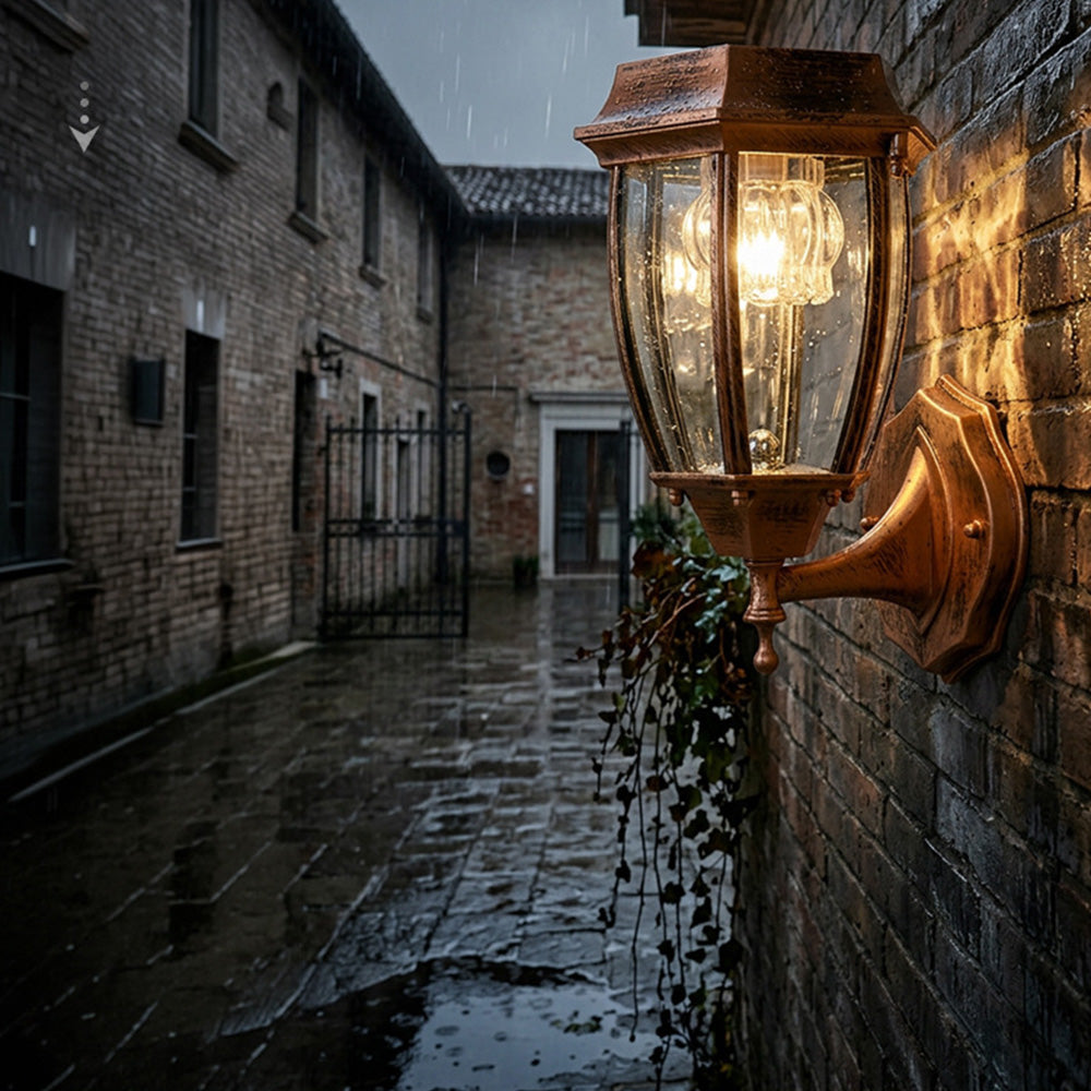 Dusk-to-Dawn Solar Outdoor Wall Lights for Garden Porch Entrance
