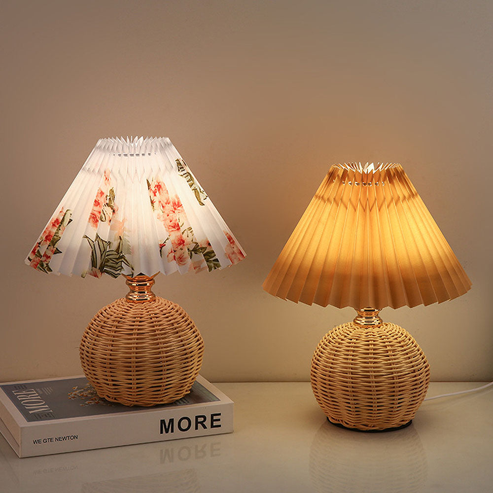 Modern Simple Bamboo Weaving Table Lamps