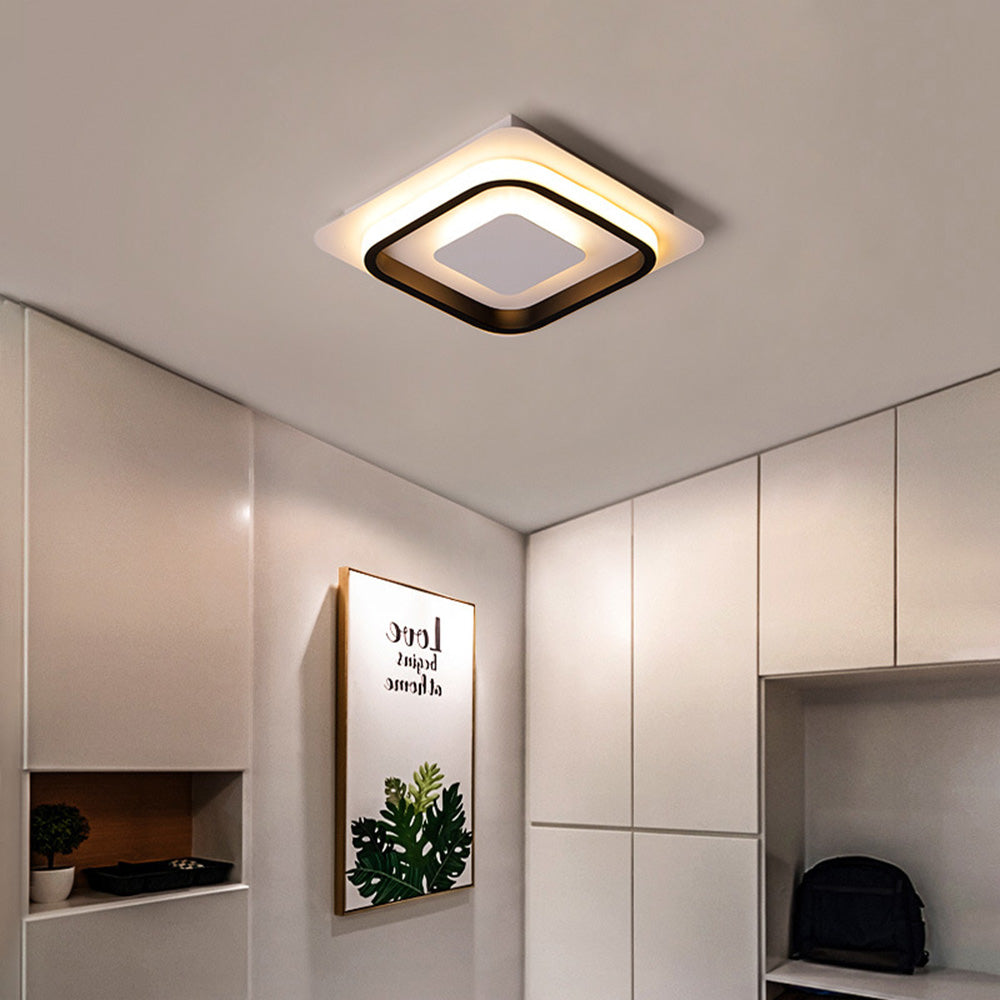 Geometric Iron Flush LED Ceiling Lights For Living Room