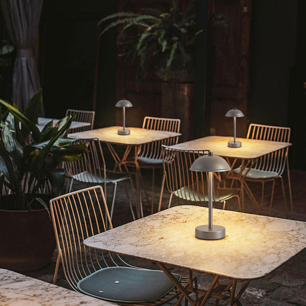 Creative Umbrella and Dome Acrylic Shade Rechargeable Table Lamp for Bar Cafe