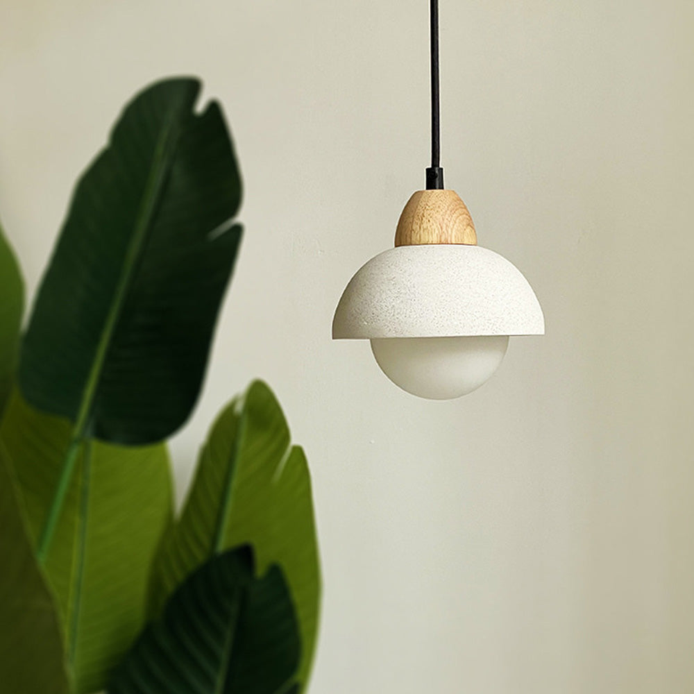 Simple White Stone Kitchen Pendant Lighting