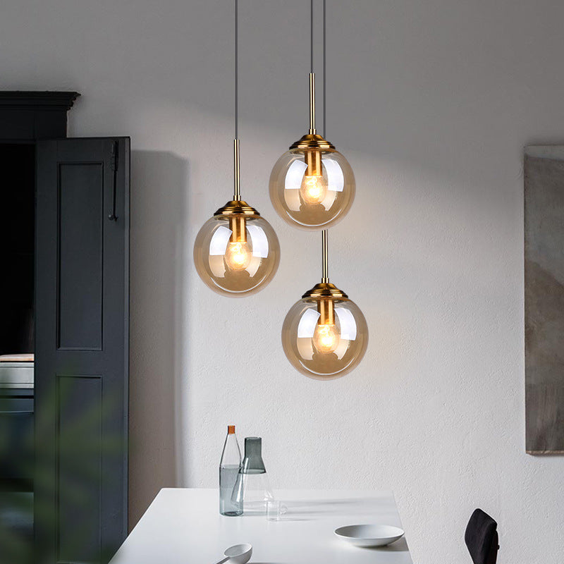 Industrial Glass Ball Pendant Light