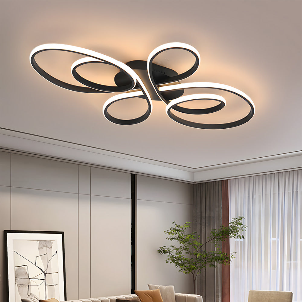 Modern Semi Flush Mount LED Ceiling Lights for Bedroom