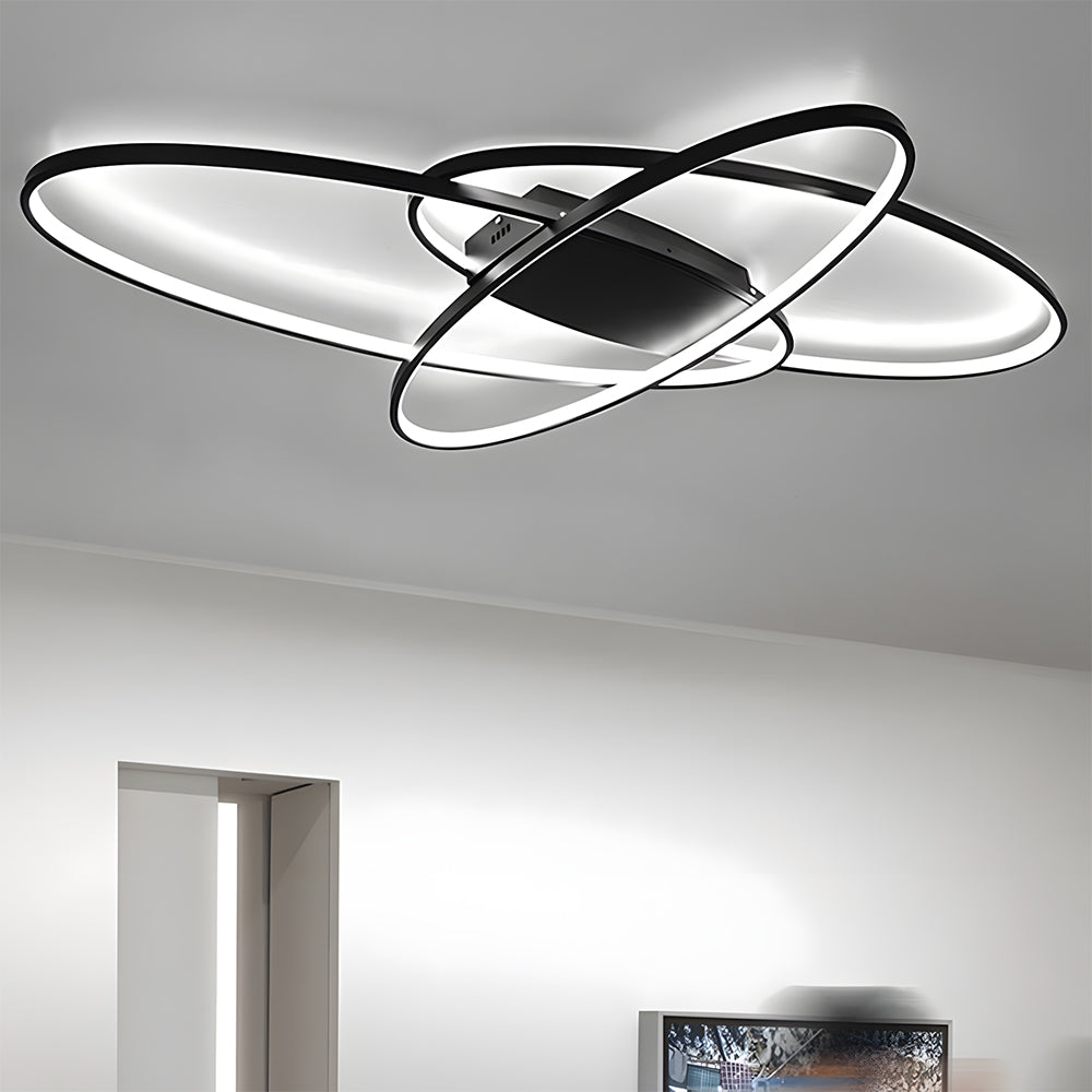 Modern Minimalist Black LED Ceiling Light