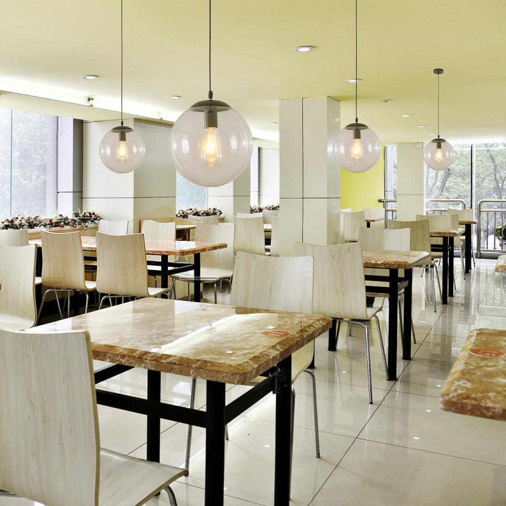 Modern Globe Pendant Light Sphere Glass For Living Room Kitchen