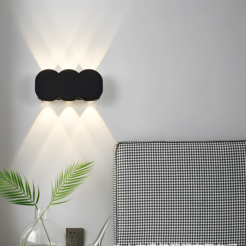 Modern Black Aluminium LED Outdoor Wall Lights for Garage