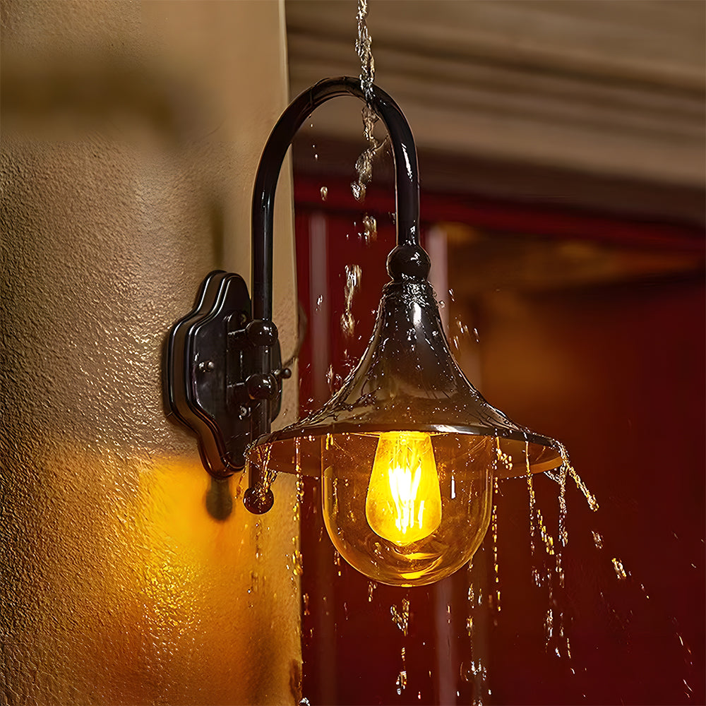IP54 Vintage Outdoor Black Wall Light