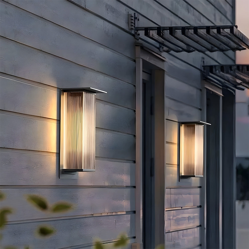 Minimalist Rectangle IP65 Waterproof Outdoor Lighting For Wall, Dusk-to-Dawn
