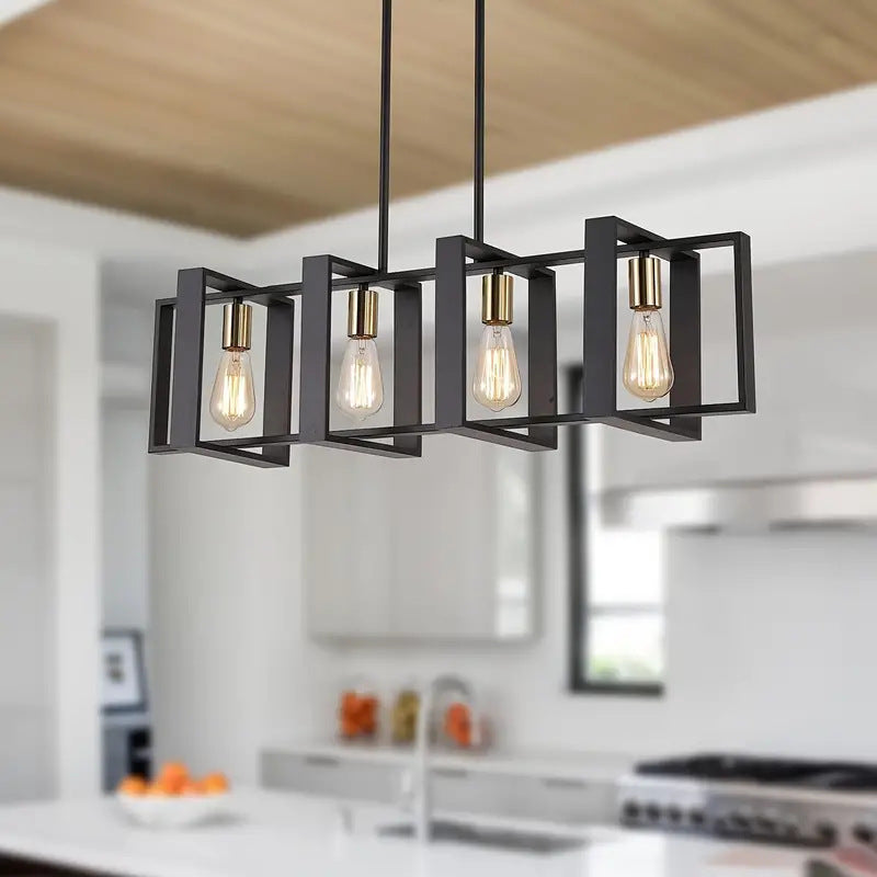 Black Modern Pendant Lighting Dining Room Farmhouse Chandelier