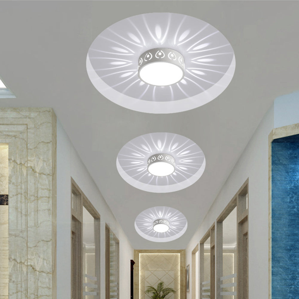 Round Recessed Flush Ceiling Lights for Hall Porch Walkway