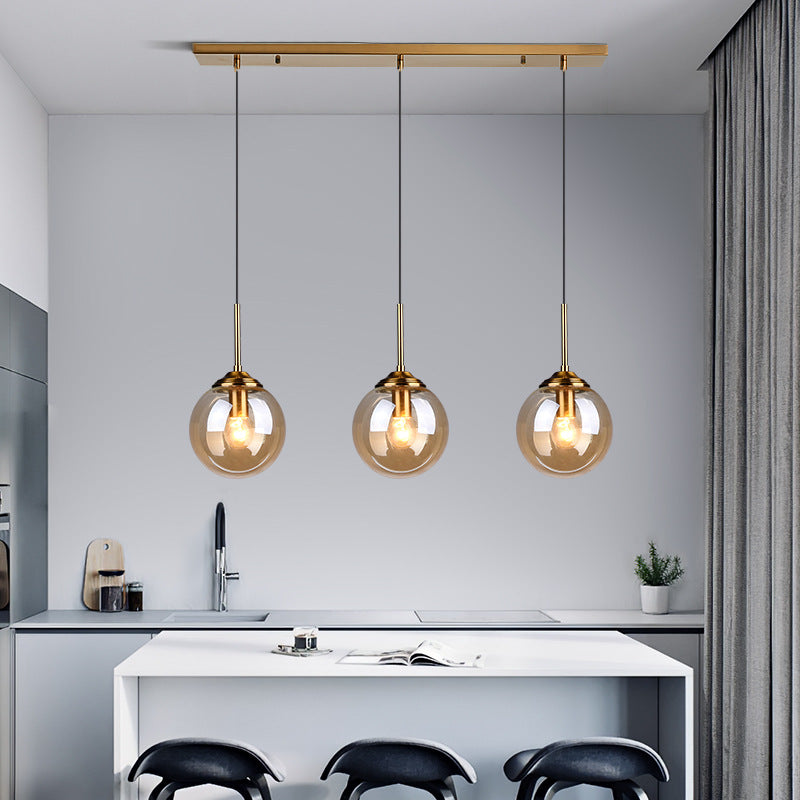 Industrial Glass Ball Pendant Light