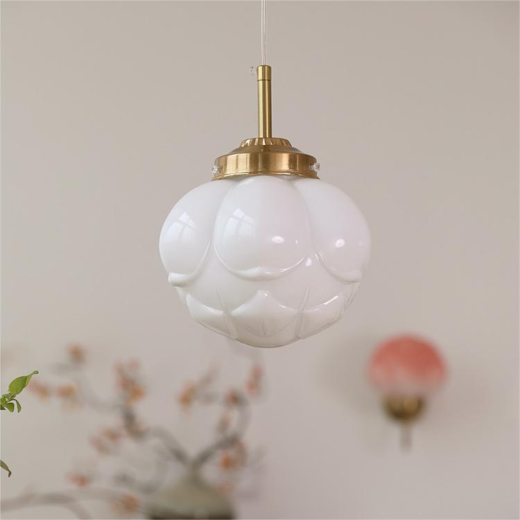 Vintage Art Glass Hanging Lamp