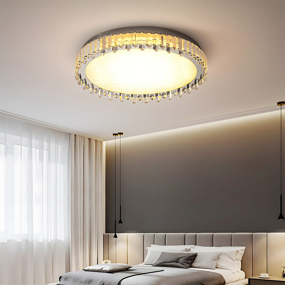 Flush Mount Crystal Ceiling Lights for Living Room Bedroom