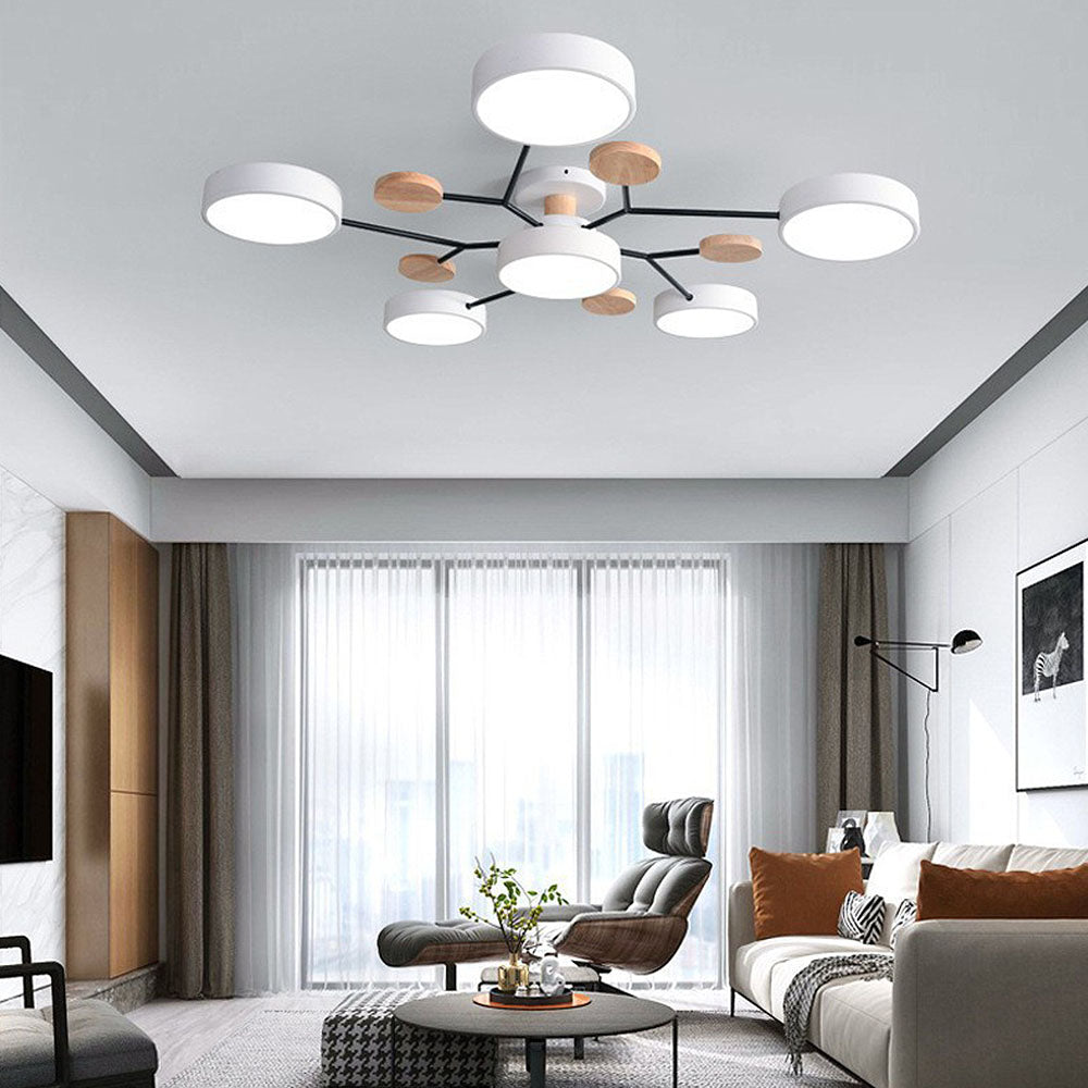 Art Deco Chandelier, Modern Flush Mount Chandelier Ceiling Light