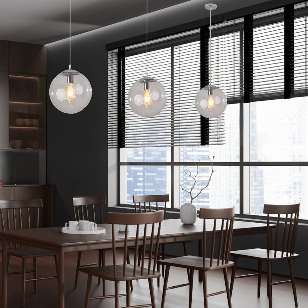 Modern Globe Pendant Light Sphere Glass For Living Room Kitchen