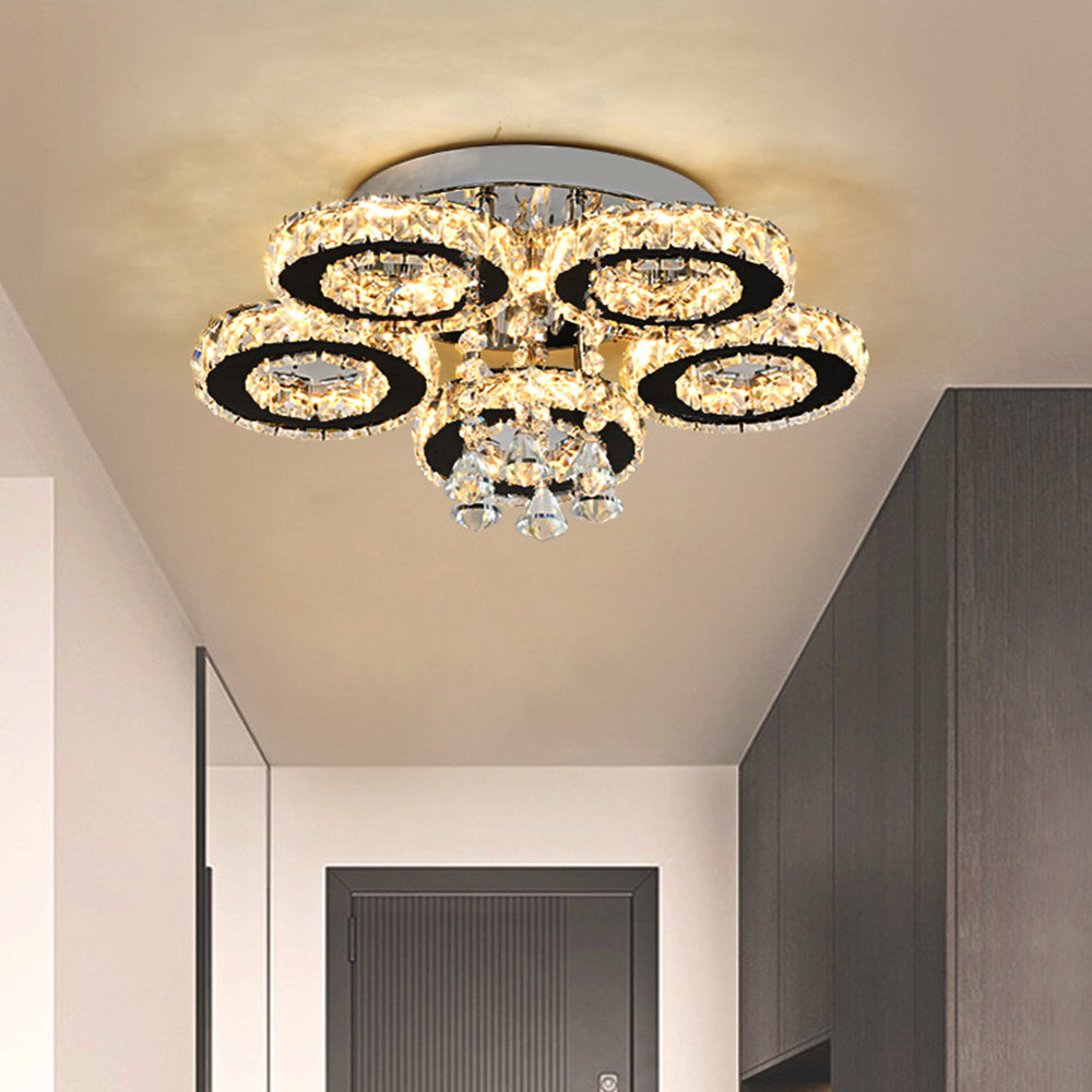 Modern Crystal Chandelier Ceiling Light for Dining Room Living Room