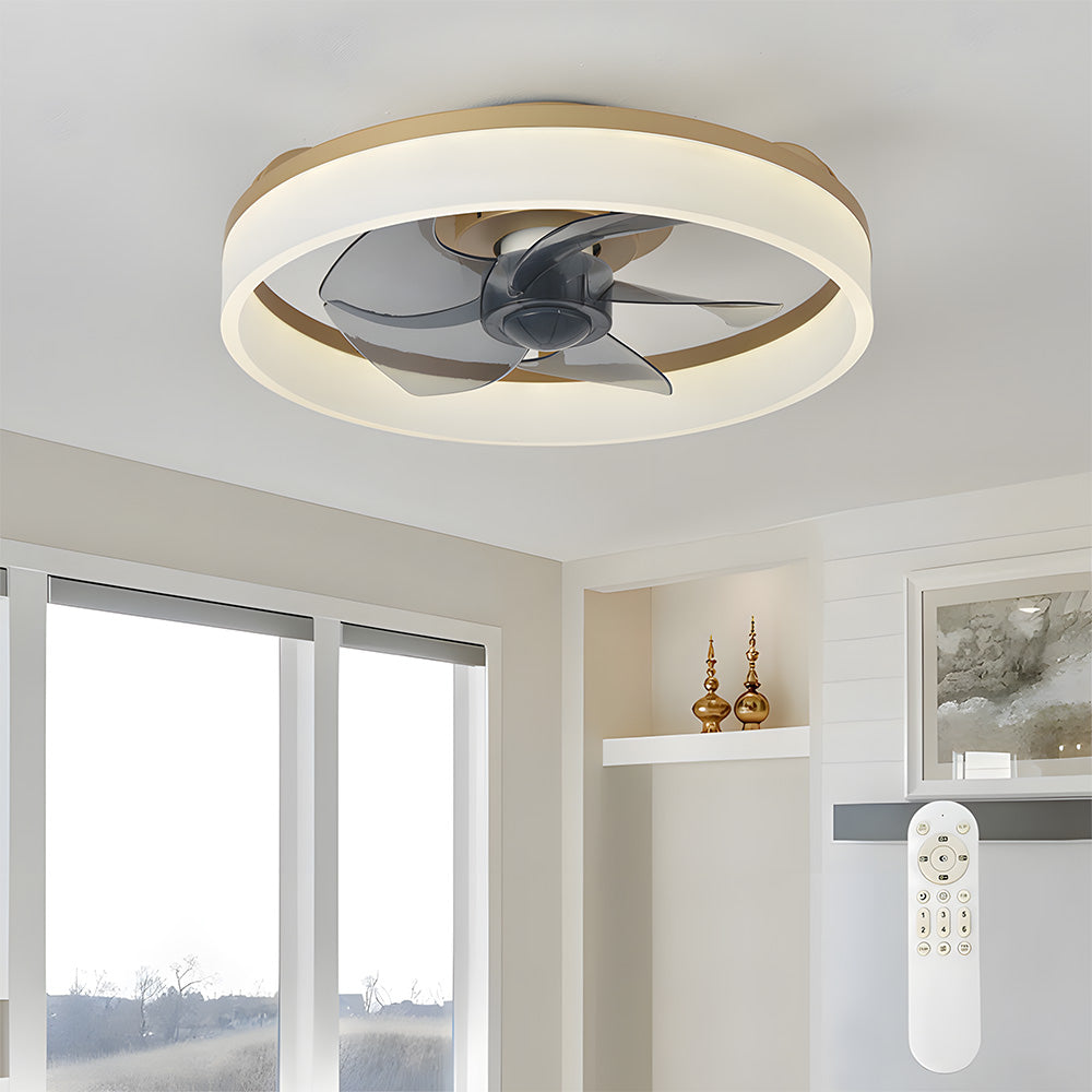 Modern LED Ceiling Fan with Light Remote Control Ceiling Fan for Living Room Dining Room