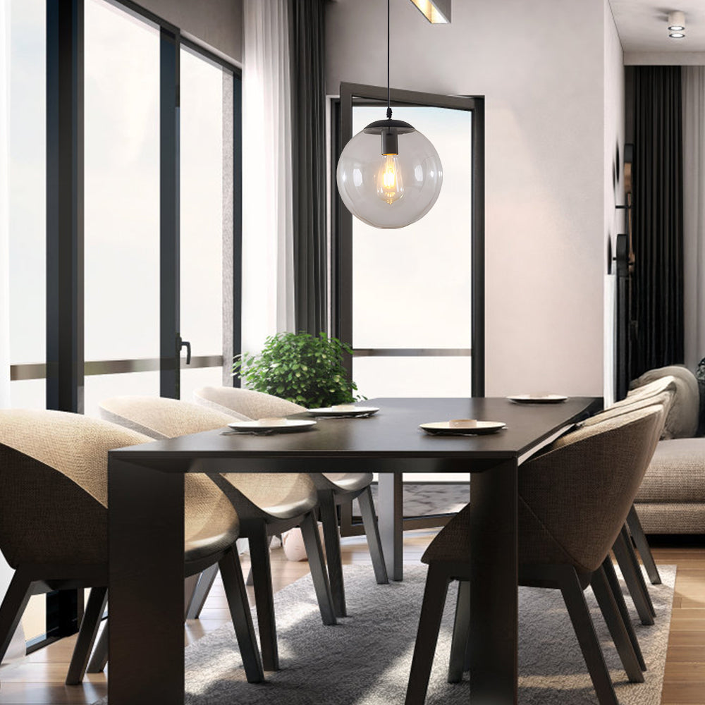 Modern Globe Pendant Light Sphere Glass For Living Room Kitchen