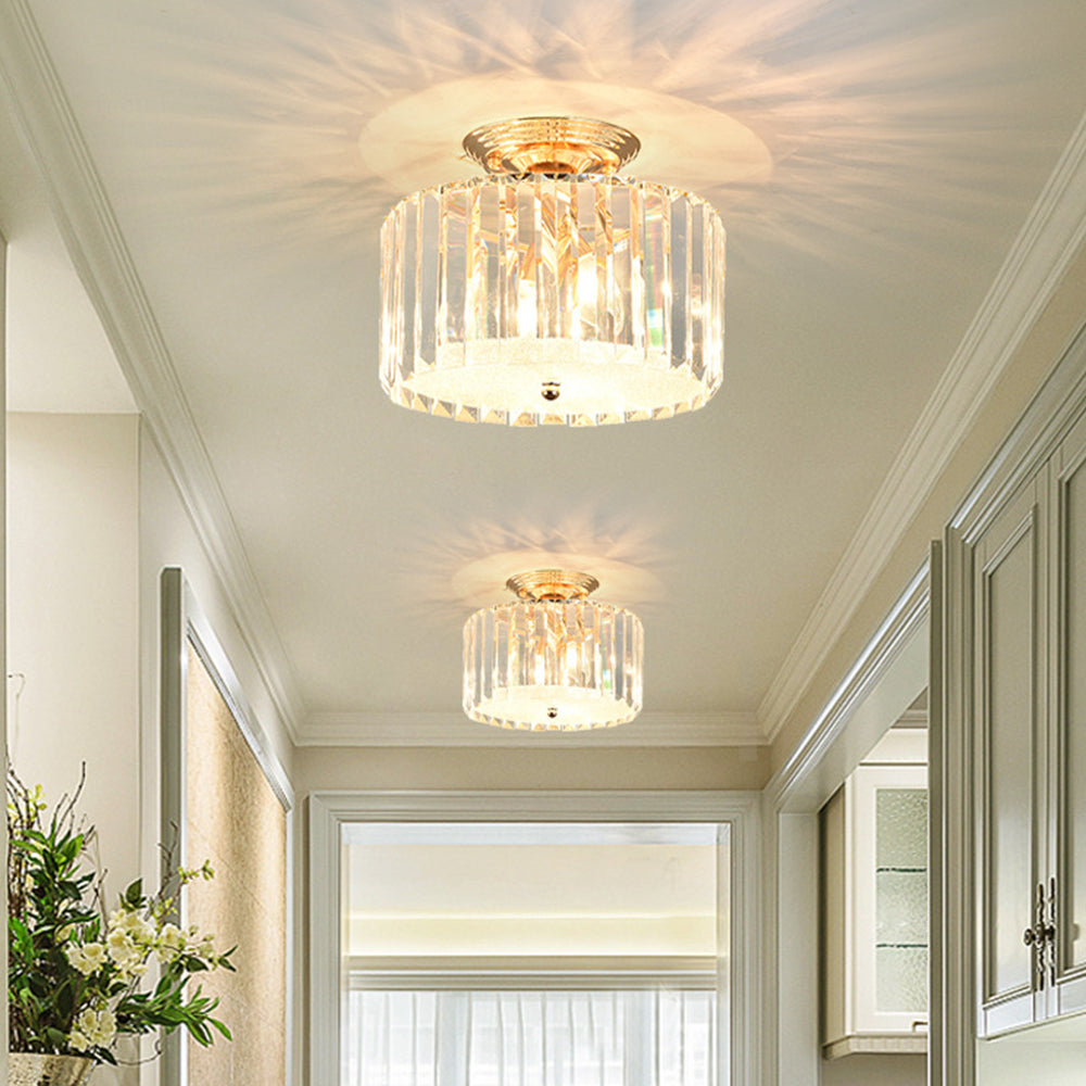 Crystal Ceiling Light Living Room Ceiling Lighting Gold
