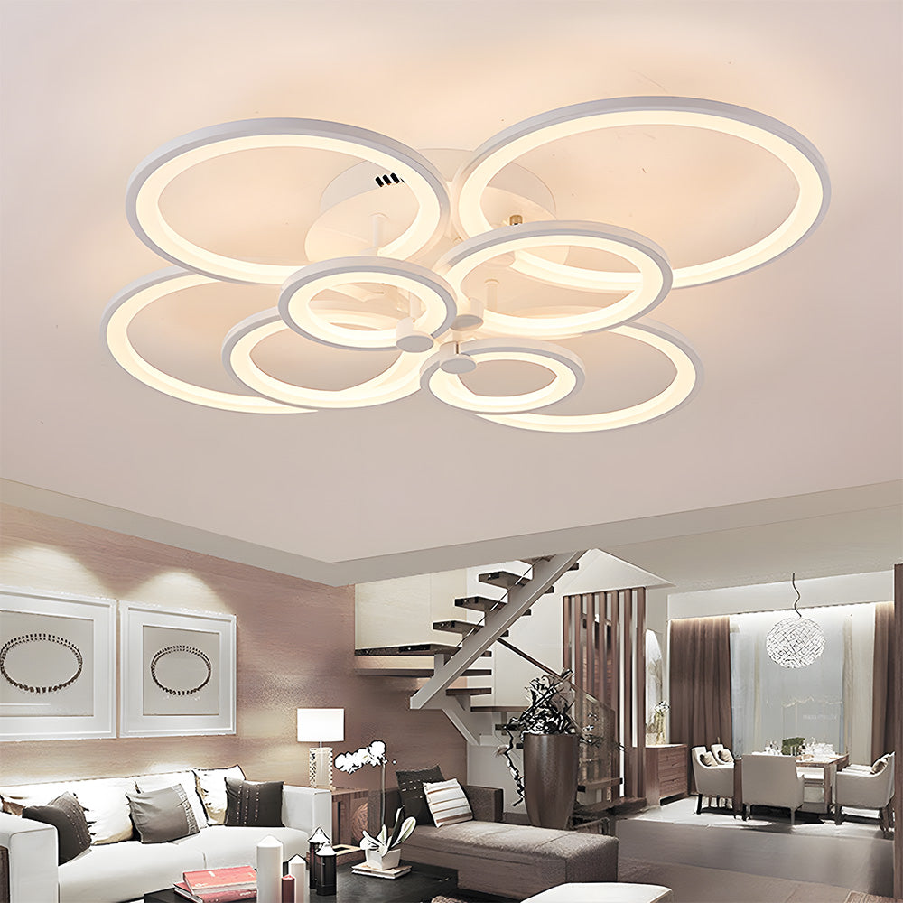 Unique Design Multi-circle LED Living Room Ceiling Light