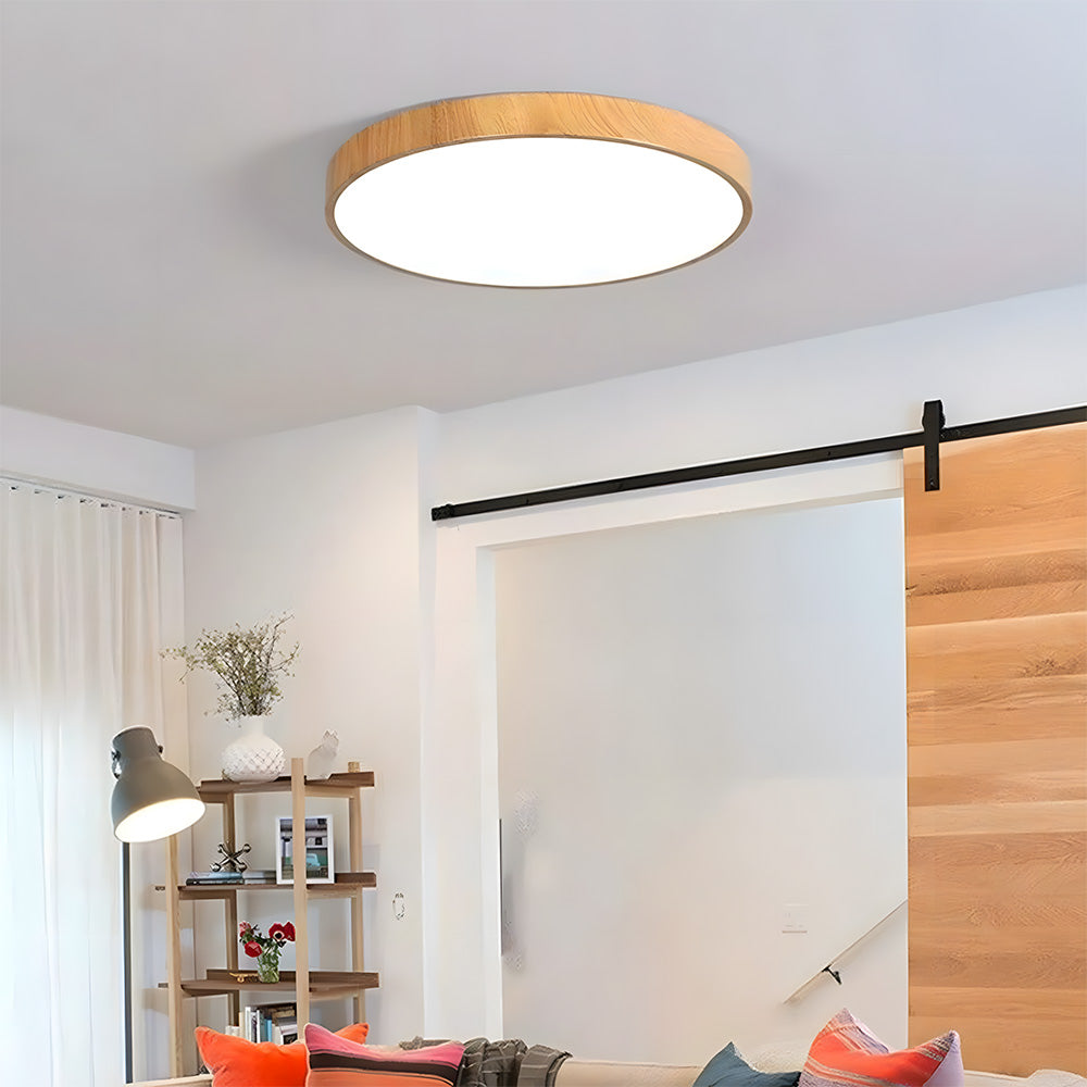Modern Contemporary LED Lumianaire Wood Ceiling Light for Hallway Living Room