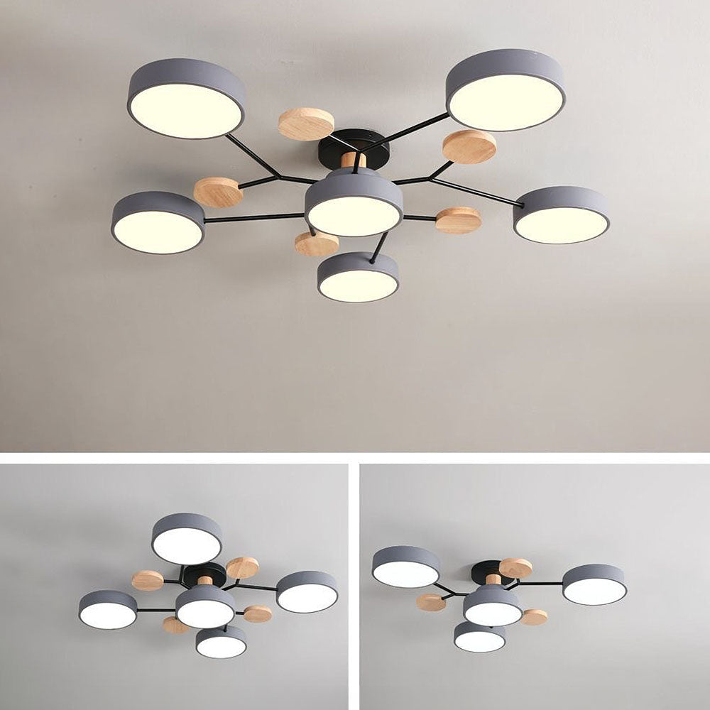Art Deco Chandelier, Modern Flush Mount Chandelier Ceiling Light