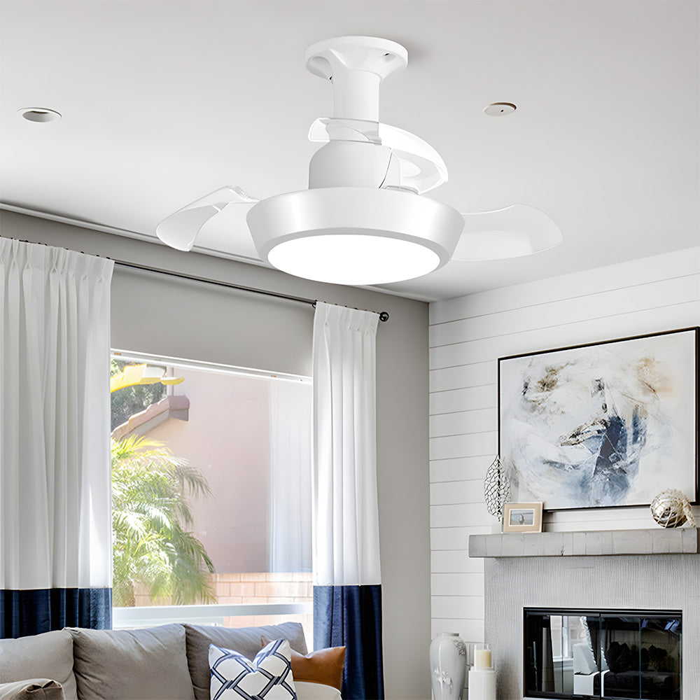 Minimalist 3-Blade Ceiling Fan with Lights for Dormitory Bedroom