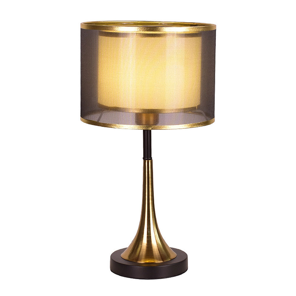 Modern Simple Fabric Gold Bedroom Mini Table Lamp