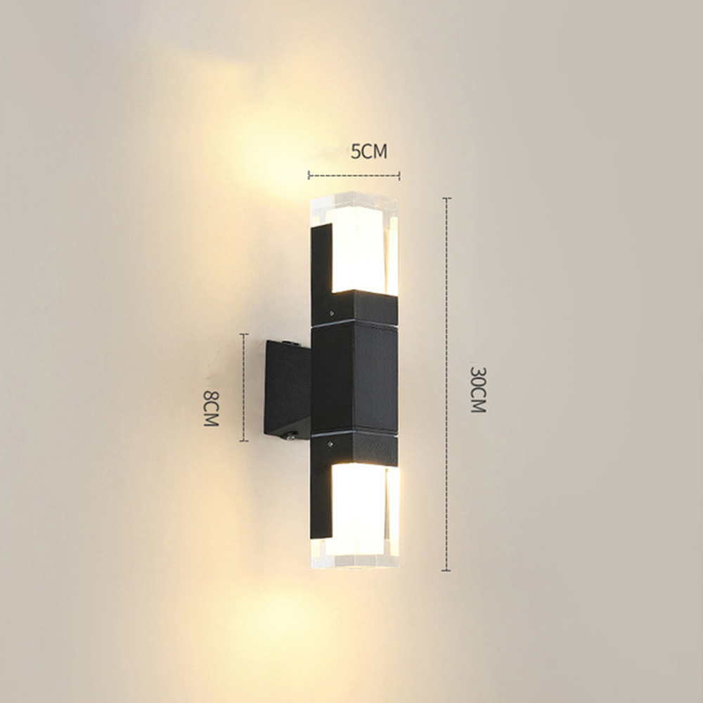 IP65 Contemporary Aluminum Black LED Outdoor Wall Lights