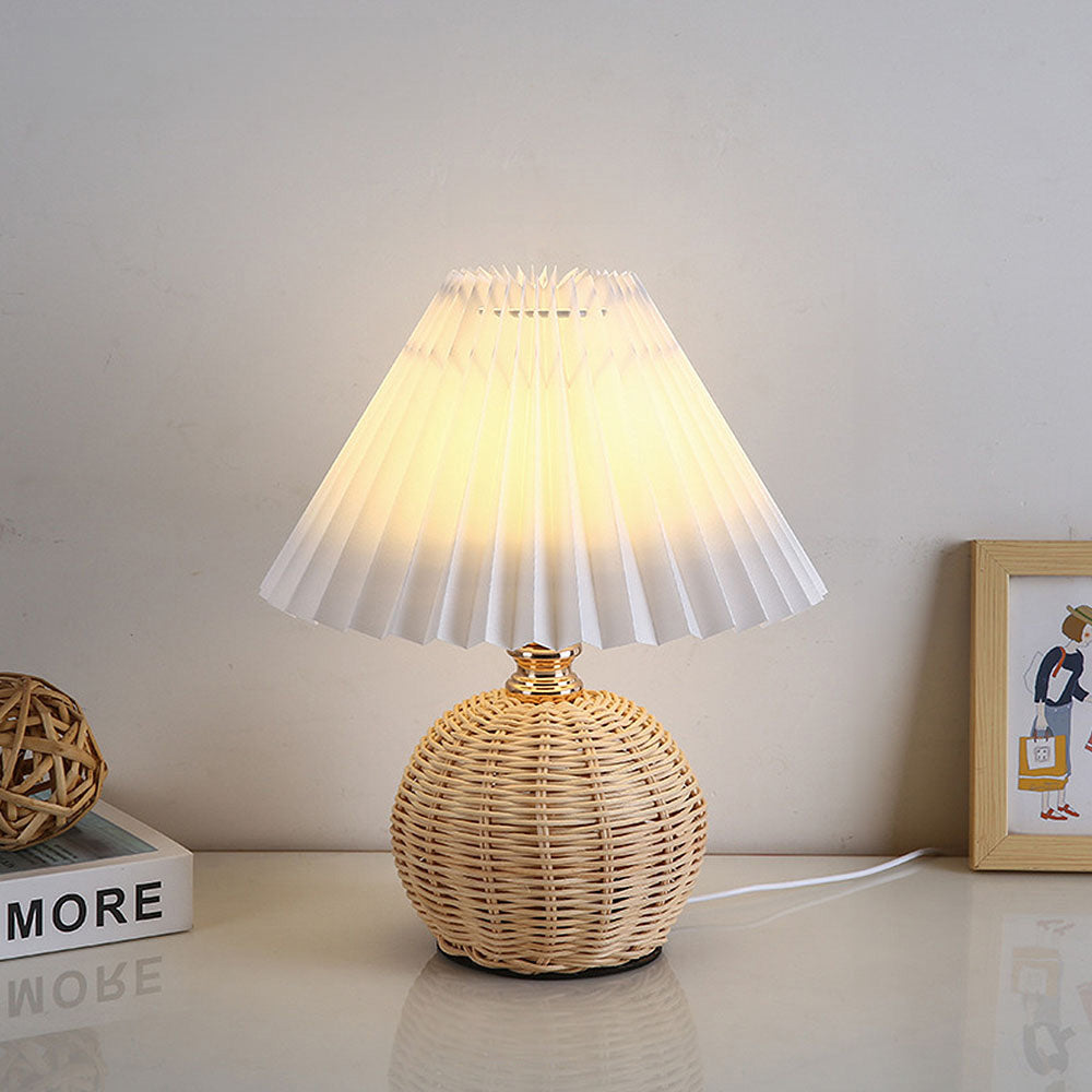 Modern Simple Bamboo Weaving Table Lamps
