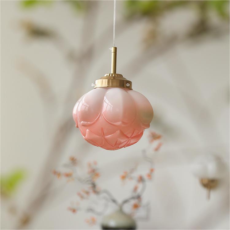 Vintage Art Glass Hanging Lamp