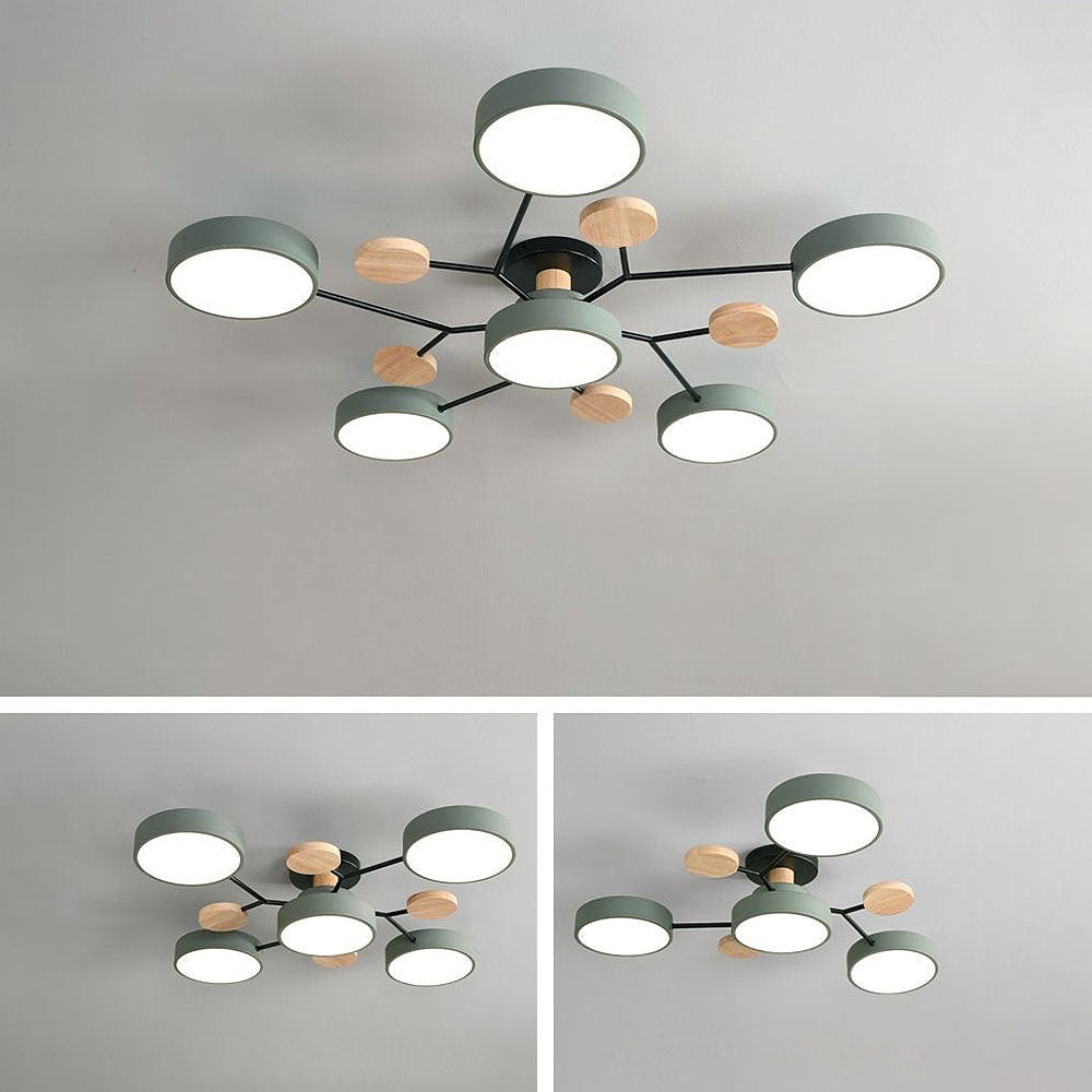 Art Deco Chandelier, Modern Flush Mount Chandelier Ceiling Light