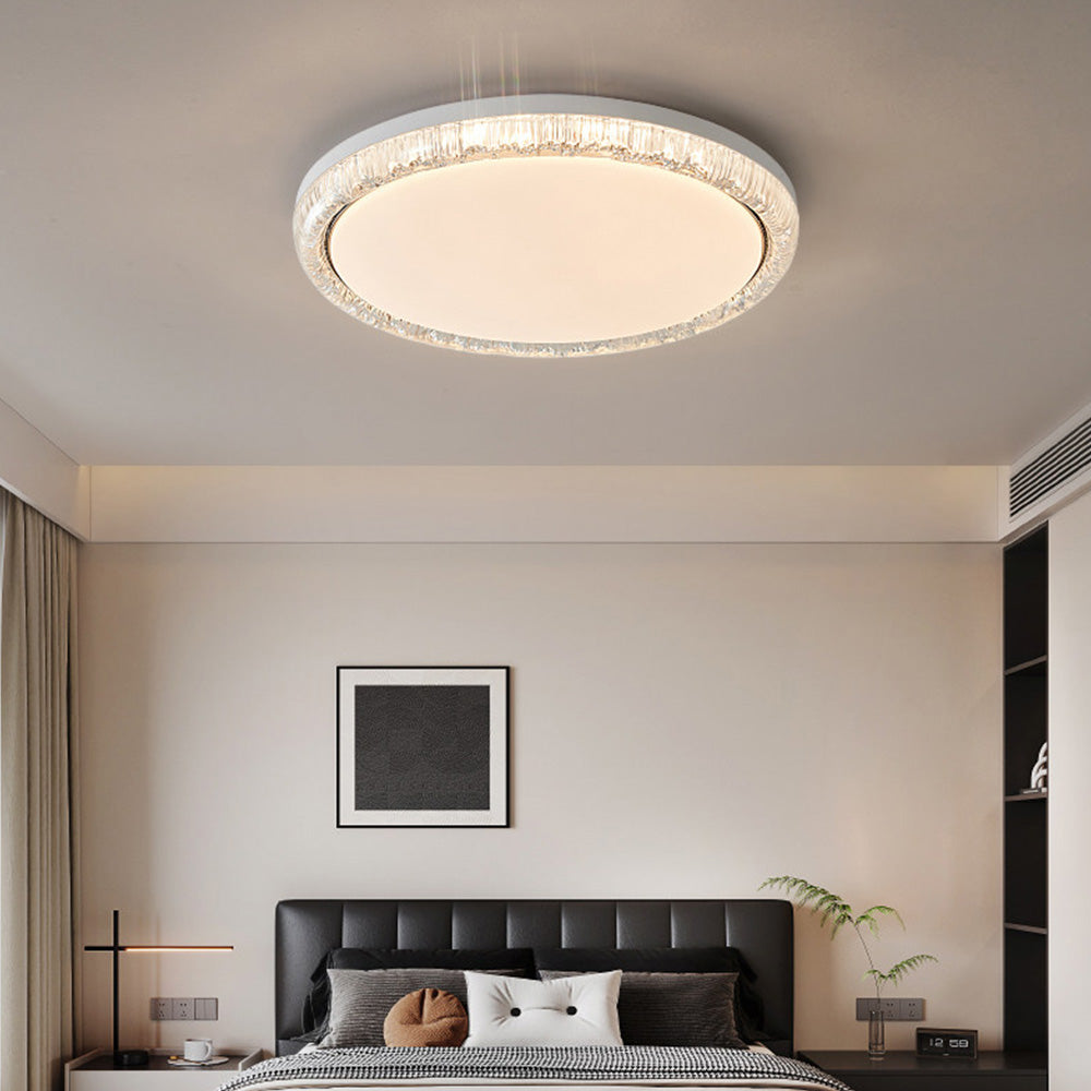 Modern Crystal Flush Mount LED Ceiling Lamp for Dining Room