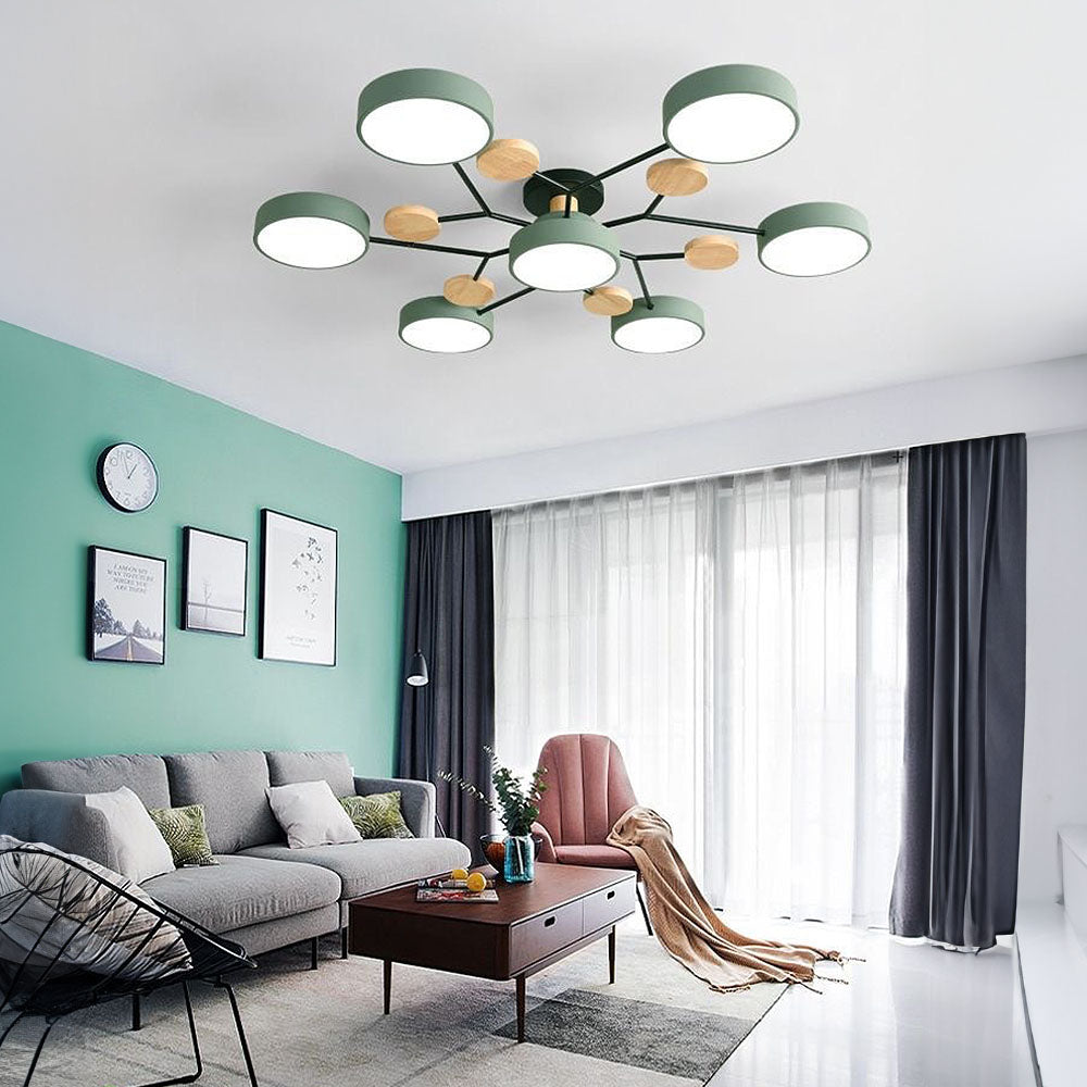 Art Deco Chandelier, Modern Flush Mount Chandelier Ceiling Light