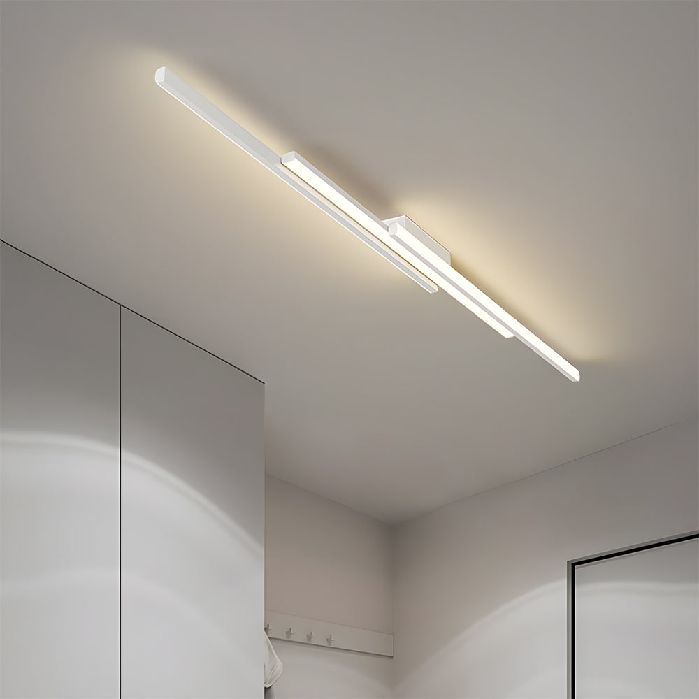 Modern Minimalist Linear LED Ceiling Lamp, Close-to-Ceiling Lights for Living room & Bedroom