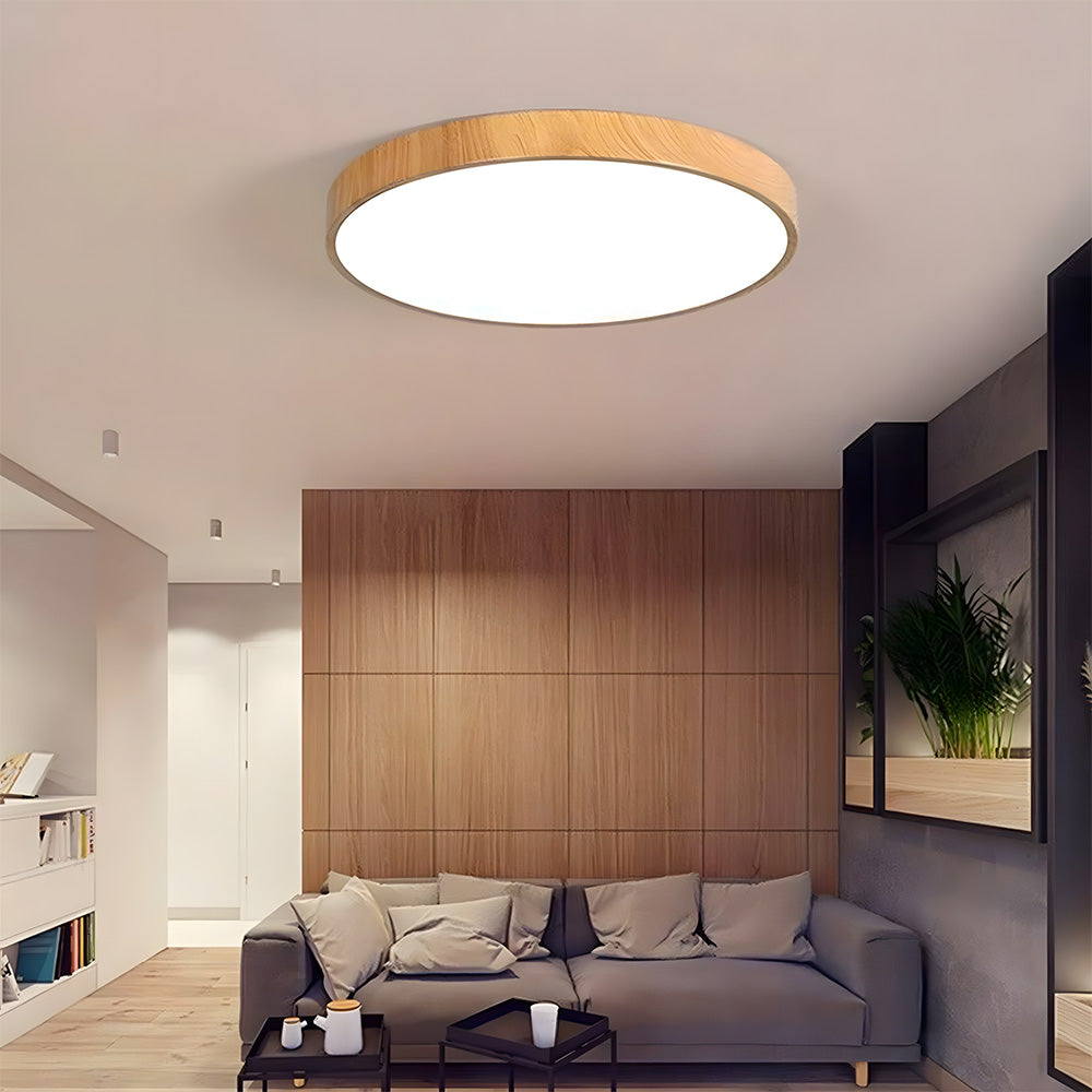Modern Contemporary LED Lumianaire Wood Ceiling Light for Hallway Living Room