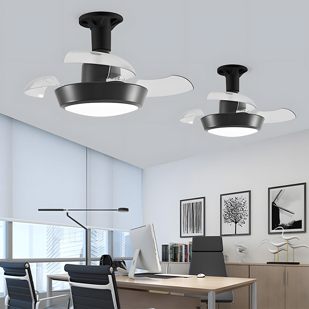 Minimalist 3-Blade Ceiling Fan with Lights for Dormitory Bedroom