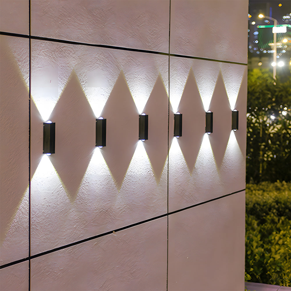 Outdoor Solar Lights Up and Down Modern Outdoor Wall Lights For Garden and Courtyard