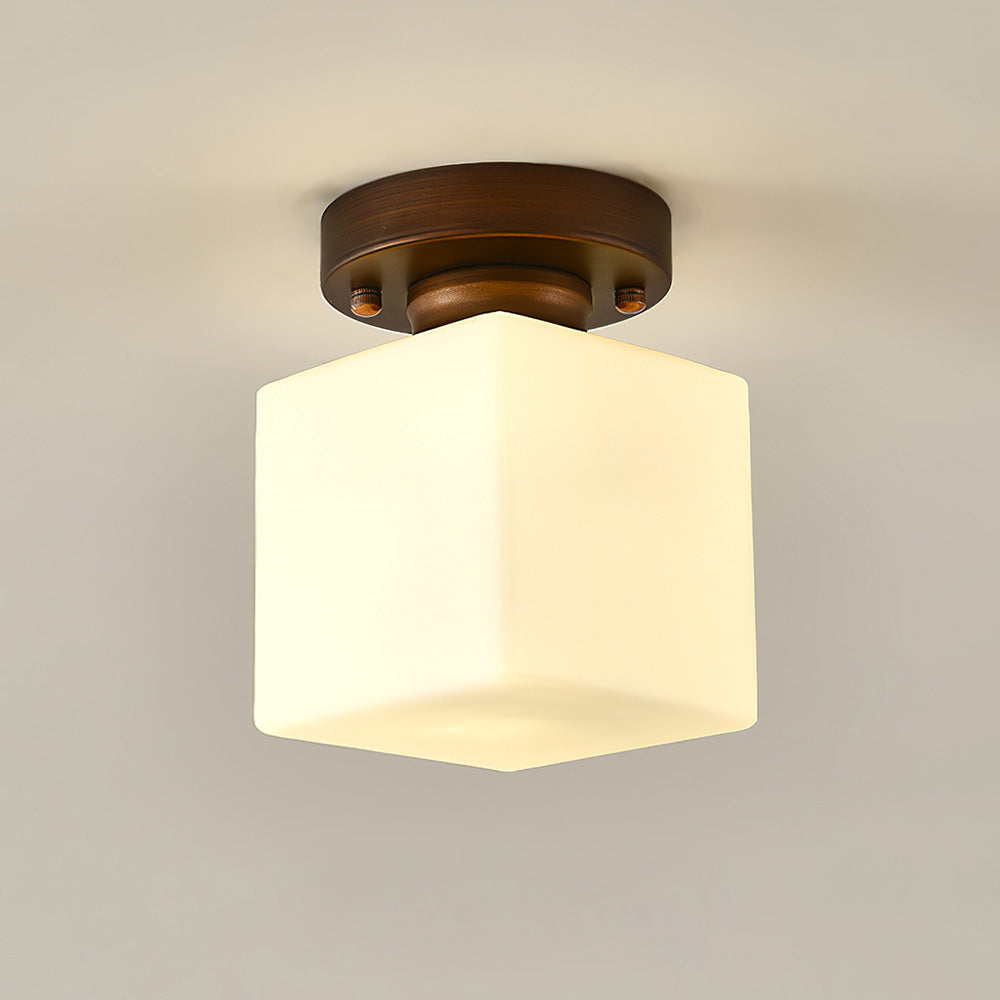 Minimalism White Semi-Flush Hallway Ceiling Light
