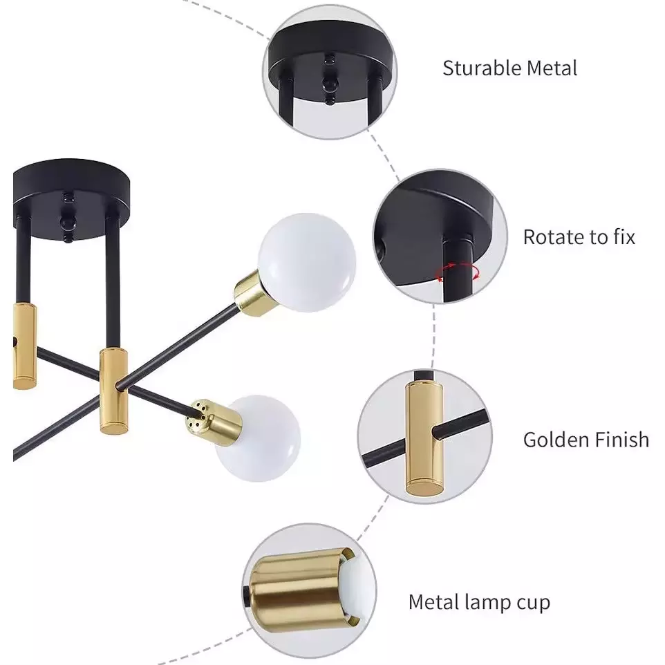 Modern Nordic Black Ceiling Lights