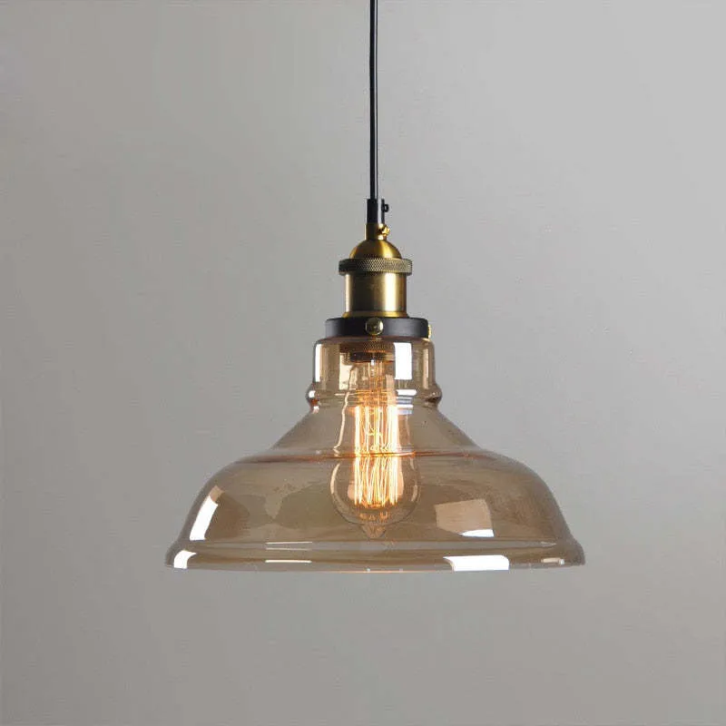 Nordic Clear Glass Bedside Pendant Light
