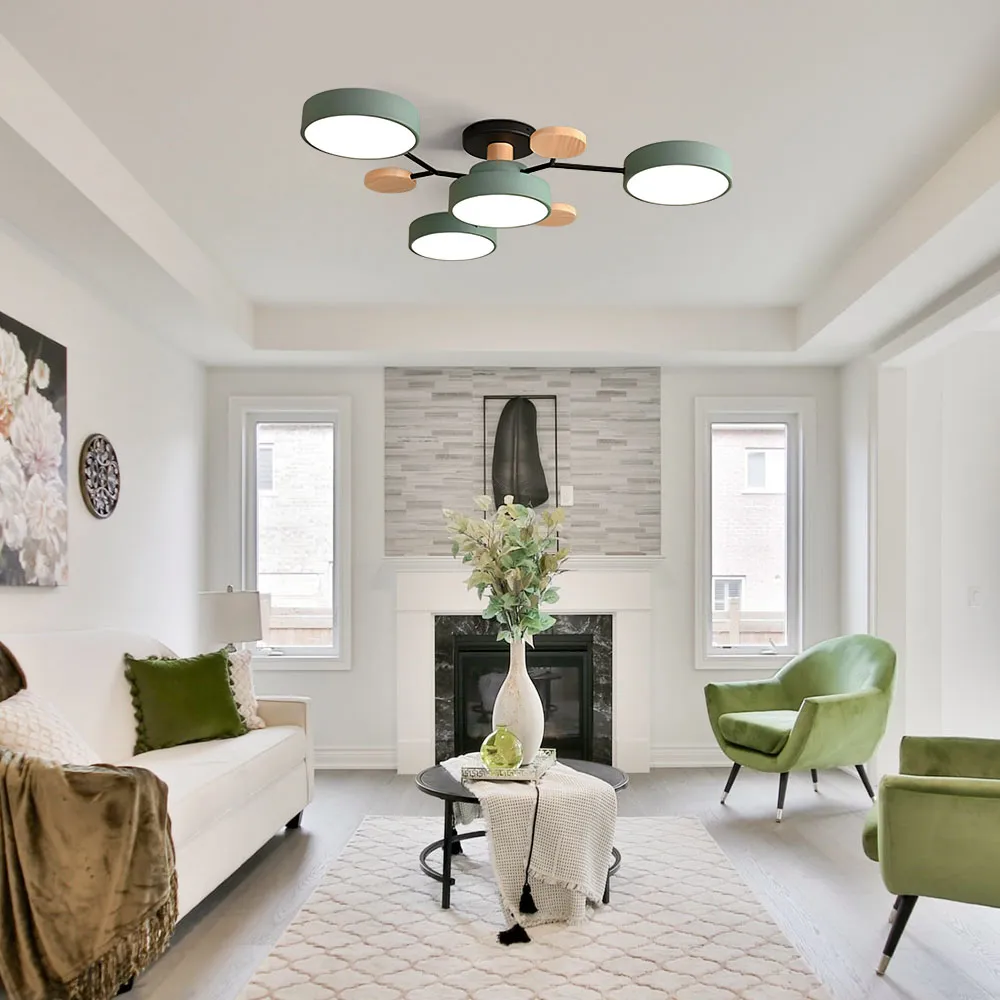 Art Deco Chandelier, Modern Flush Mount Chandelier Ceiling Light